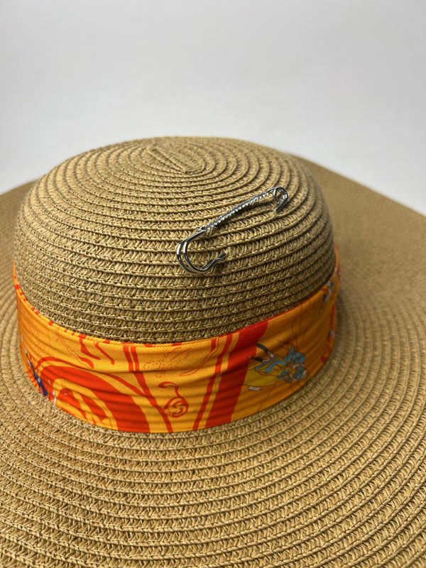 Big raffia orange