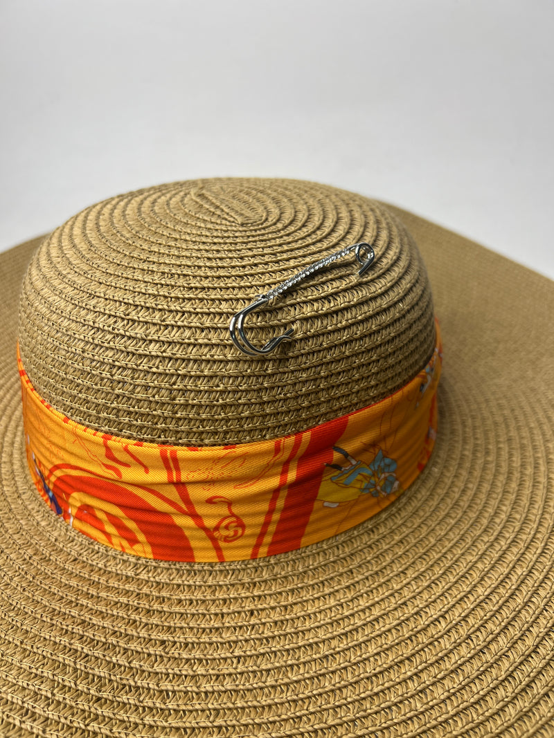 Big raffia orange